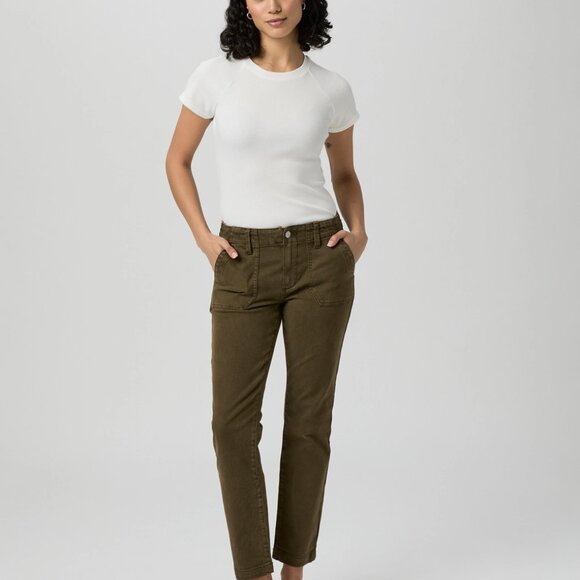 NWOT Mayslie Straight Ankle Pant - Vintage Olive Meadow - Picture 1 of 2